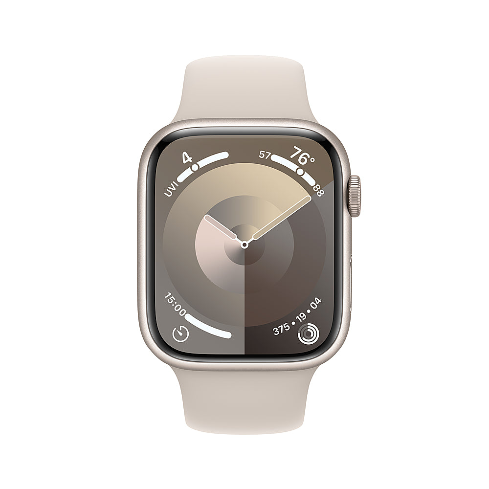 Apple Watch Series 9 (GPS + Cellular) 45mm Starlight Aluminum Case with Starlight Sport Band - S/M - Starlight (Verizon)_1