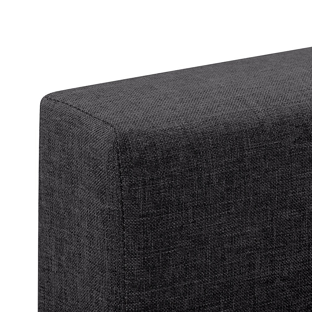 CorLiving - Ellery Fabric Upholstered Queen Bed Frame - Black_8