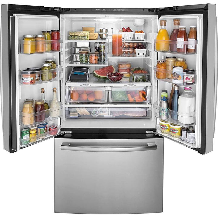 GE - 27.0 Cu. Ft. French Door Refrigerator with Internal Water Dispenser - Stainless steel_15