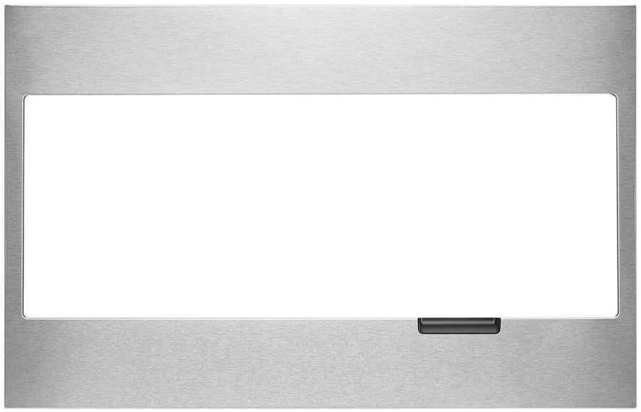 32.5" Standard Frame with Pocket Handle Trim Kit for Select Whirlpool & KitchenAid Built-In Low-Profile Microwaves - Stainless steel_0