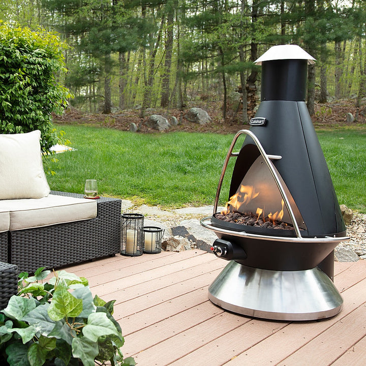 Cuisinart - Chiminea Propane Fire Pit - Black_12