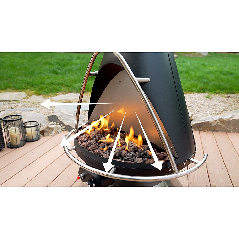 Cuisinart - Chiminea Propane Fire Pit - Black_8