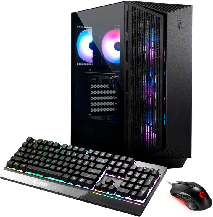 MSI - Aegis ZS Gaming Desktop - AMD Ryzen - R5-5600G - 16GB Memory - RX 6600XT - 1TB SSD - Black_0