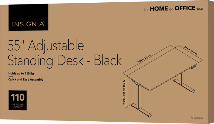 Insignia™ - Adjustable Standing Desk with Electronic Controls - 55.1" wide - Black_2
