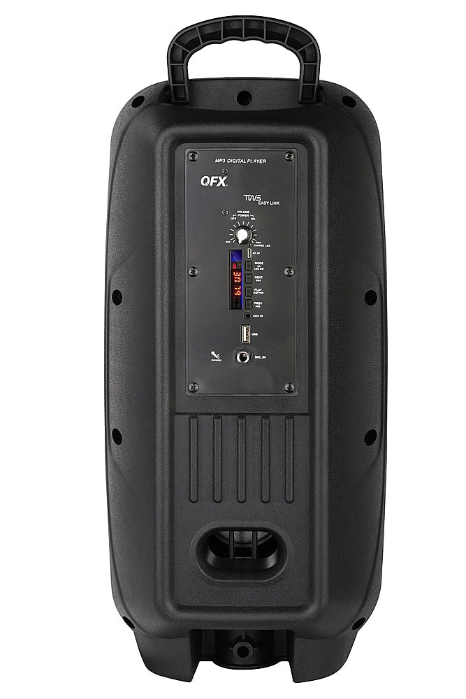 QFX - 2 x 8" BT Recharge Speaker with Lights - Black_5