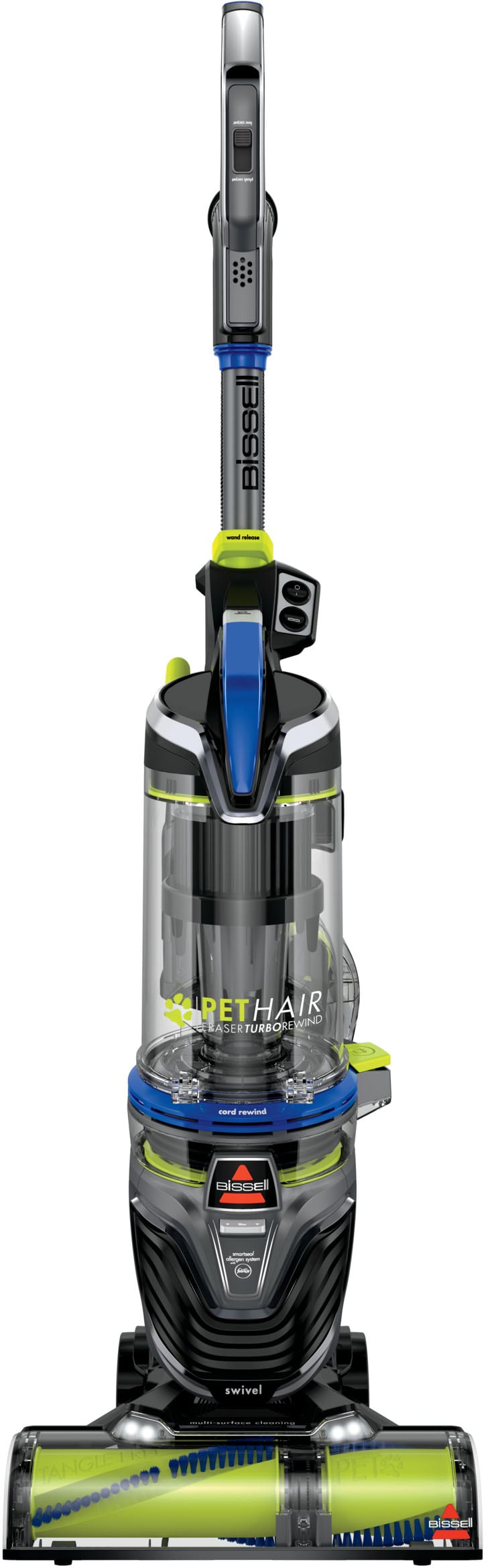 BISSELL Pet Hair Eraser Turbo Rewind Upright Vacuum - Cobalt Blue and Electric Green_0