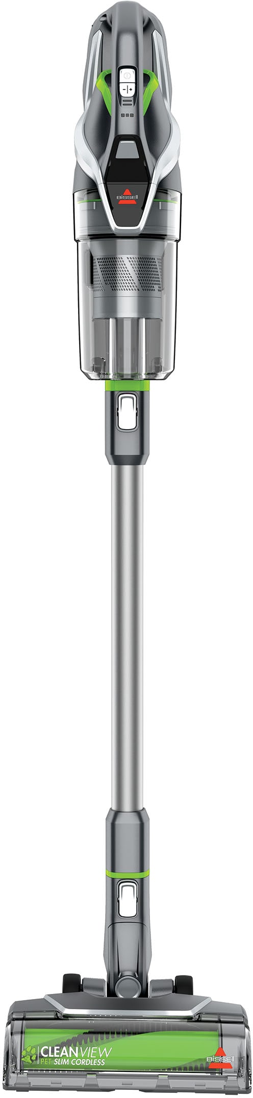 BISSELL - CleanView Pet Slim Cordless Stick Vacuum - Silver/Titanium with ChaCha Live Accents_0