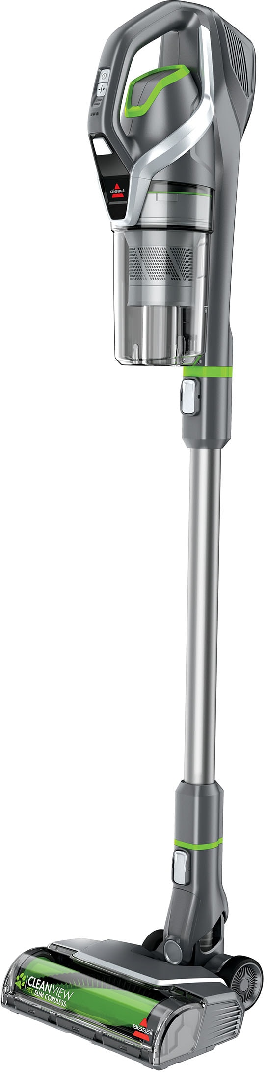 BISSELL - CleanView Pet Slim Cordless Stick Vacuum - Silver/Titanium with ChaCha Live Accents_1