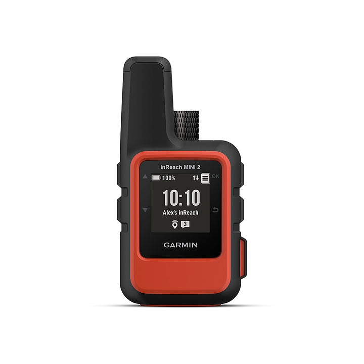 Garmin - inReach Mini 2 Compact Satellite Communicator 1.3" GPS with Built-In Bluetooth - Flame Red_0