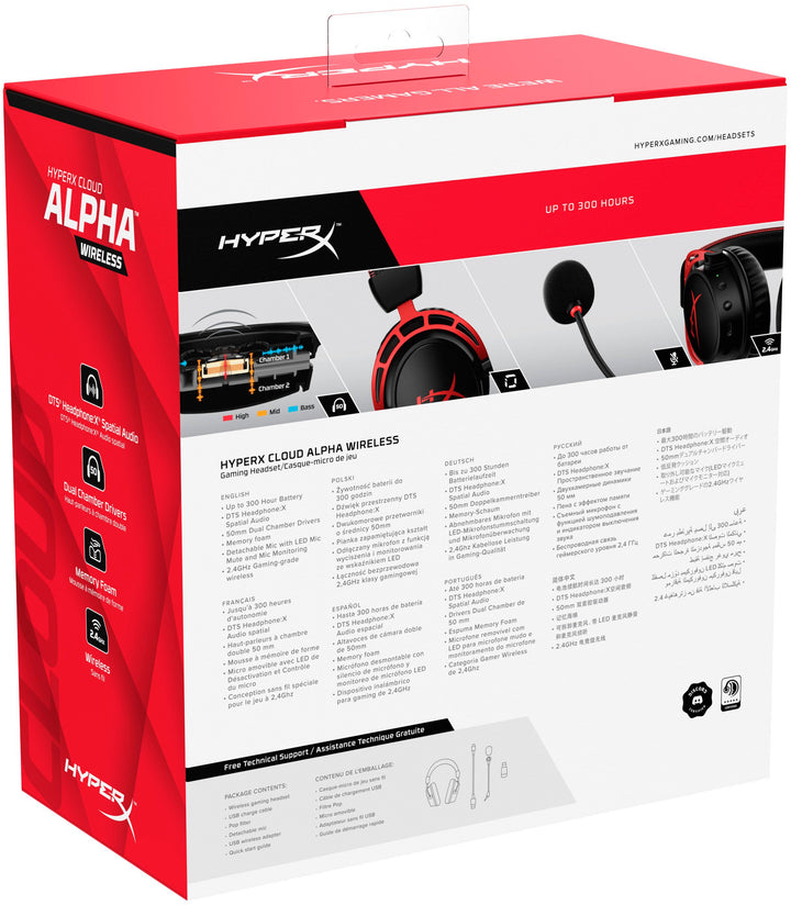 HyperX - Cloud Alpha Wireless DTS Headphone:X Gaming Headset for PC, PS5, and PS4 - Black_4