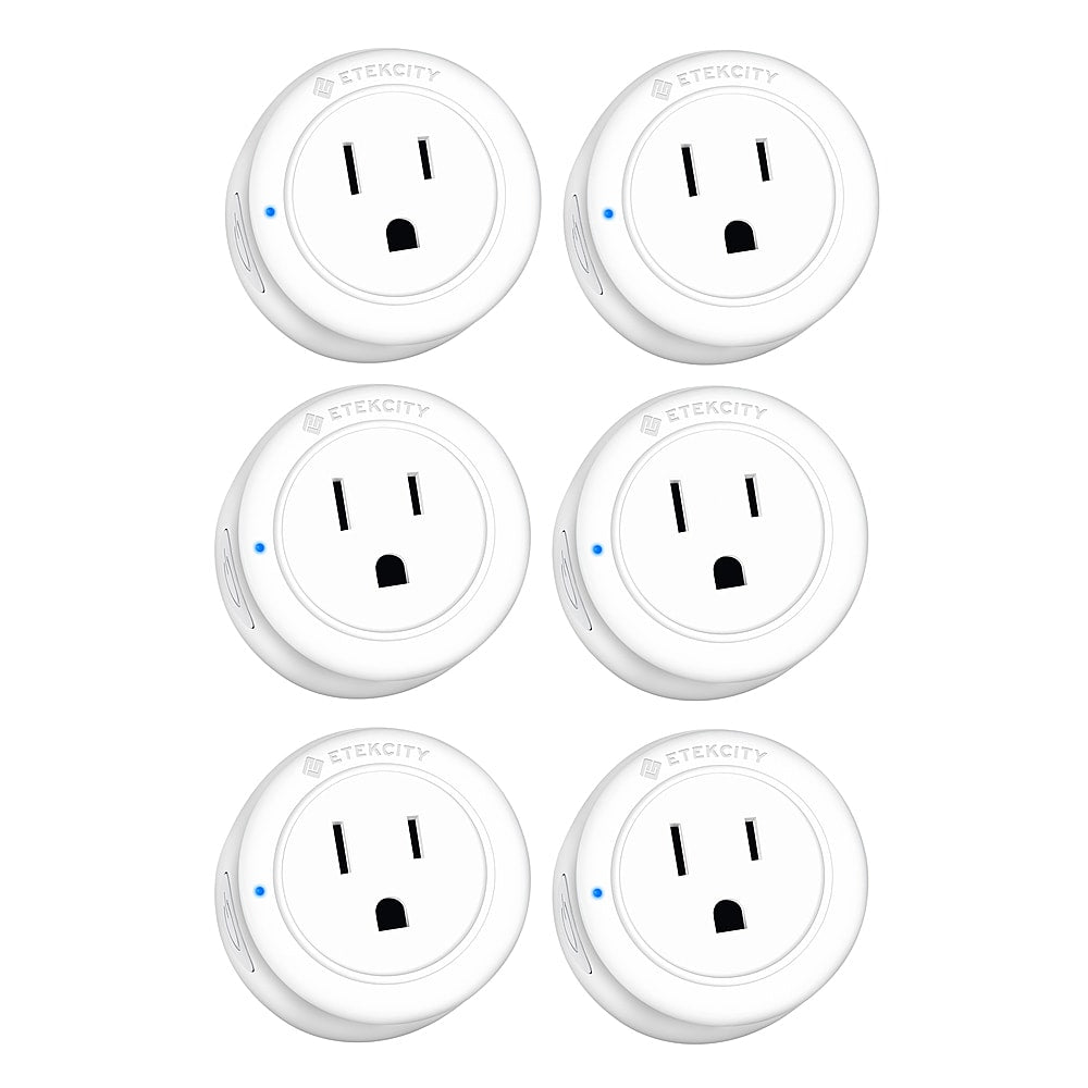 Etekcity - Voltson 10A Mini Smart Wi-Fi Outlet Plug (6-pack) - White_1