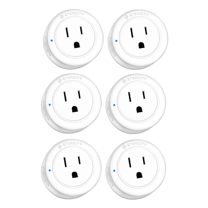 Etekcity - Voltson 10A Mini Smart Wi-Fi Outlet Plug (6-pack) - White_1