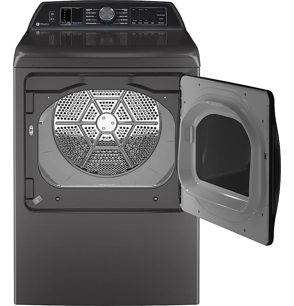 GE Profile - 7.4 cu. ft. Smart Electric Dryer with Sanitize Cycle and Sensor Dry - Diamond gray_1