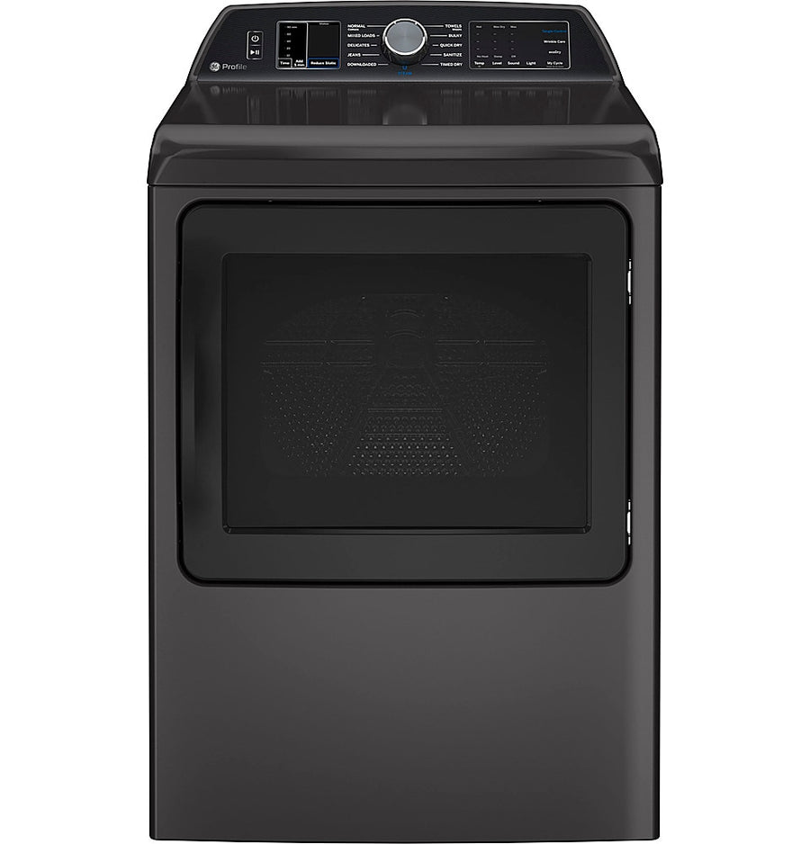 GE Profile - 7.4 cu. ft. Smart Electric Dryer with Sanitize Cycle and Sensor Dry - Diamond gray_0