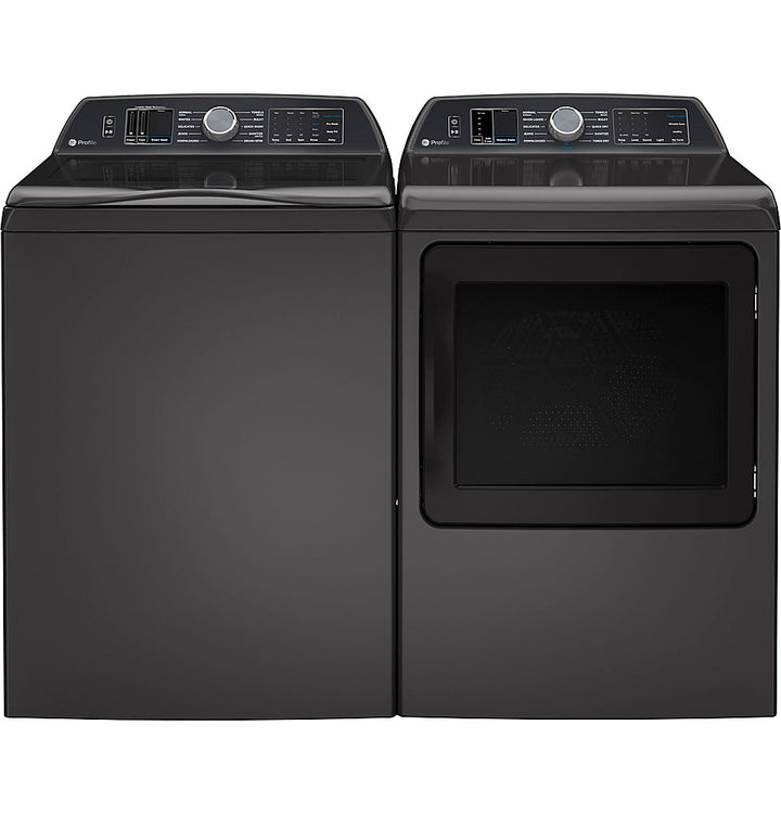 GE Profile - 7.4 cu. ft. Smart Electric Dryer with Sanitize Cycle and Sensor Dry - Diamond gray_4