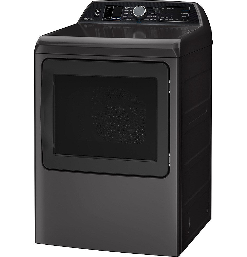 GE Profile - 7.4 cu. ft. Smart Gas Dryer with Sanitize Cycle and Sensor Dry - Diamond gray_1