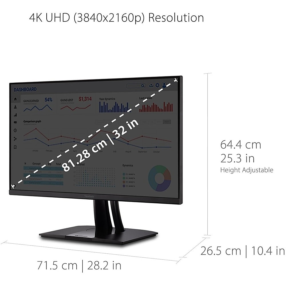 ViewSonic - ColorPro 31.5 LCD 4K UHD Monitor with HDR (DisplayPort USB, HDMI)_2