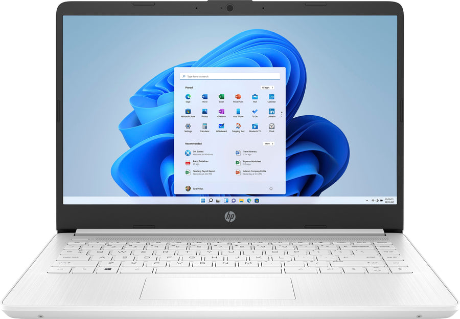HP - 14" Laptop - Intel Celeron - 4GB Memory - 64GB eMMC - Snowflake White_0