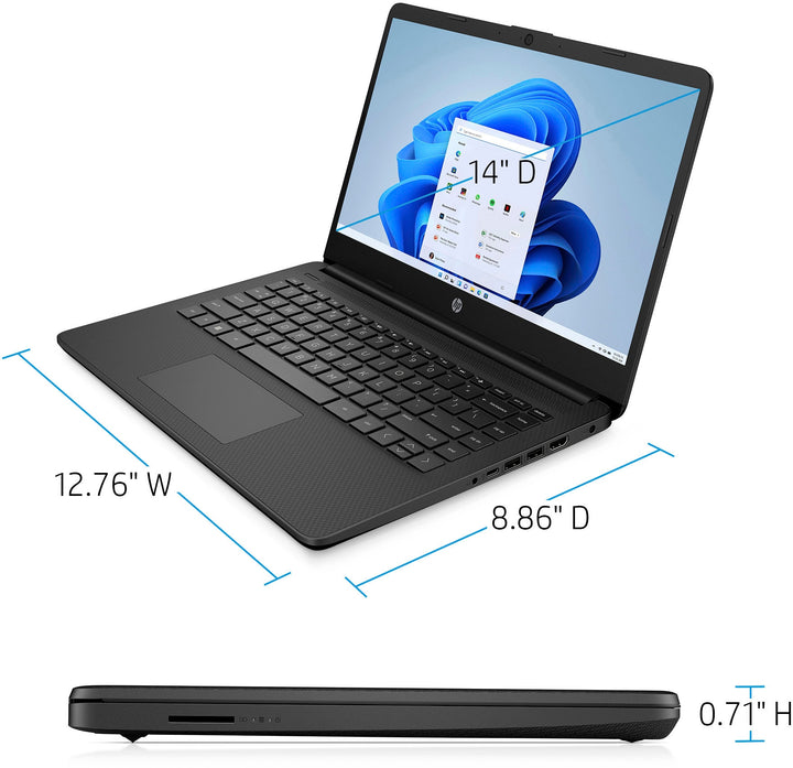 HP - 14" Laptop - Intel Celeron - 4GB Memory - 64GB eMMC - Jet Black_3