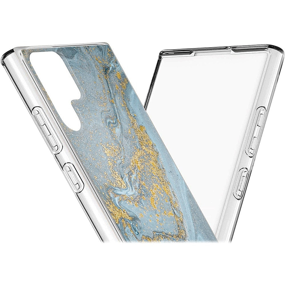 SaharaCase - Marble Series Case for Samsung Galaxy S22 Ultra 5G - Blue Marble_3
