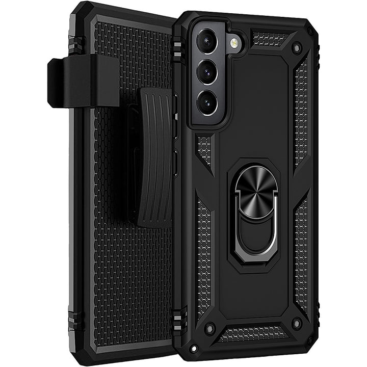 SaharaCase - Military Kickstand Series Case for Samsung Galaxy S22 - Black_6