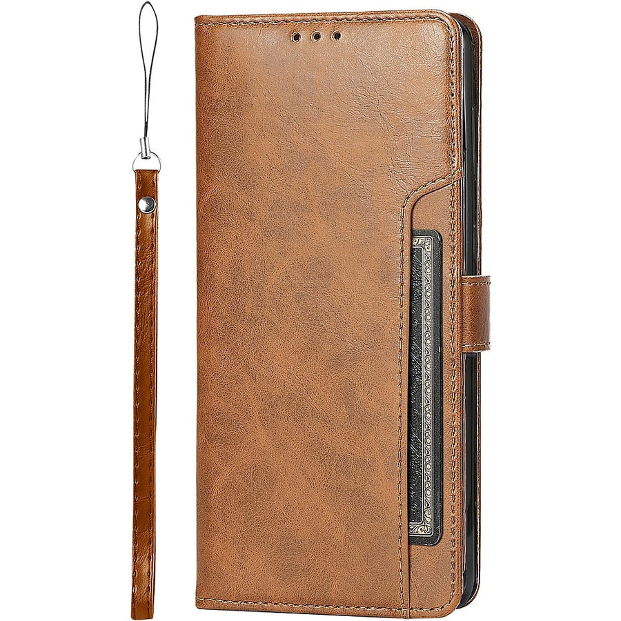 SaharaCase - Folio Wallet Case for Samsung Galaxy S22+ - Brown_0