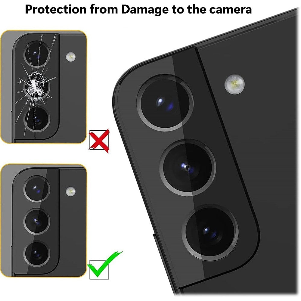 SaharaCase - ZeroDamage Camera Lens Protector for Samsung Galaxy S22 (2-Pack) - Black_3