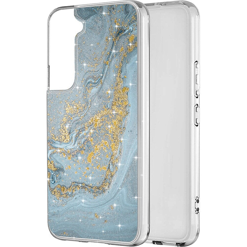 SaharaCase - Marble Series Case for Samsung Galaxy S22 5G - Blue Marble_4