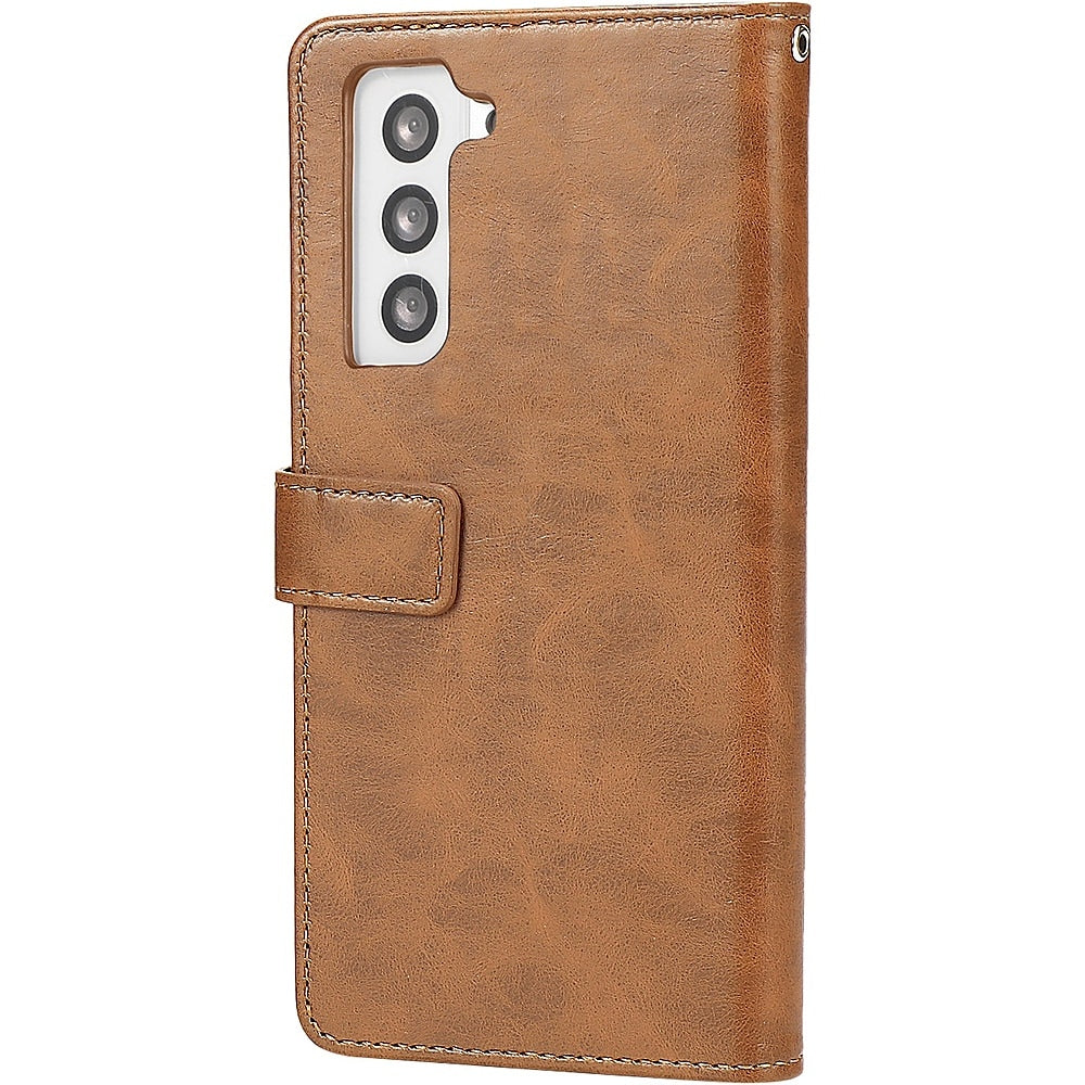 SaharaCase - Folio Wallet Case for Samsung Galaxy S22 - Brown_4