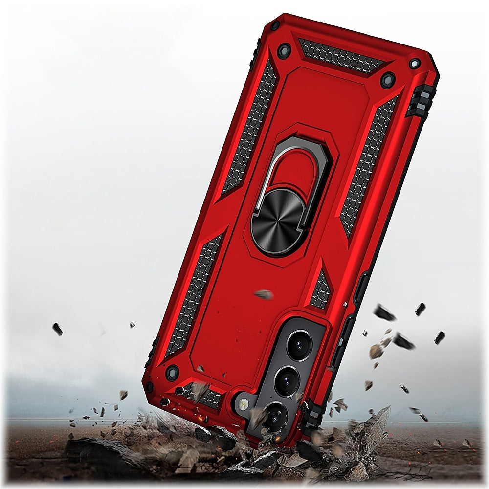 SaharaCase - Military Kickstand Series Case for Samsung Galaxy S22 - Red_2