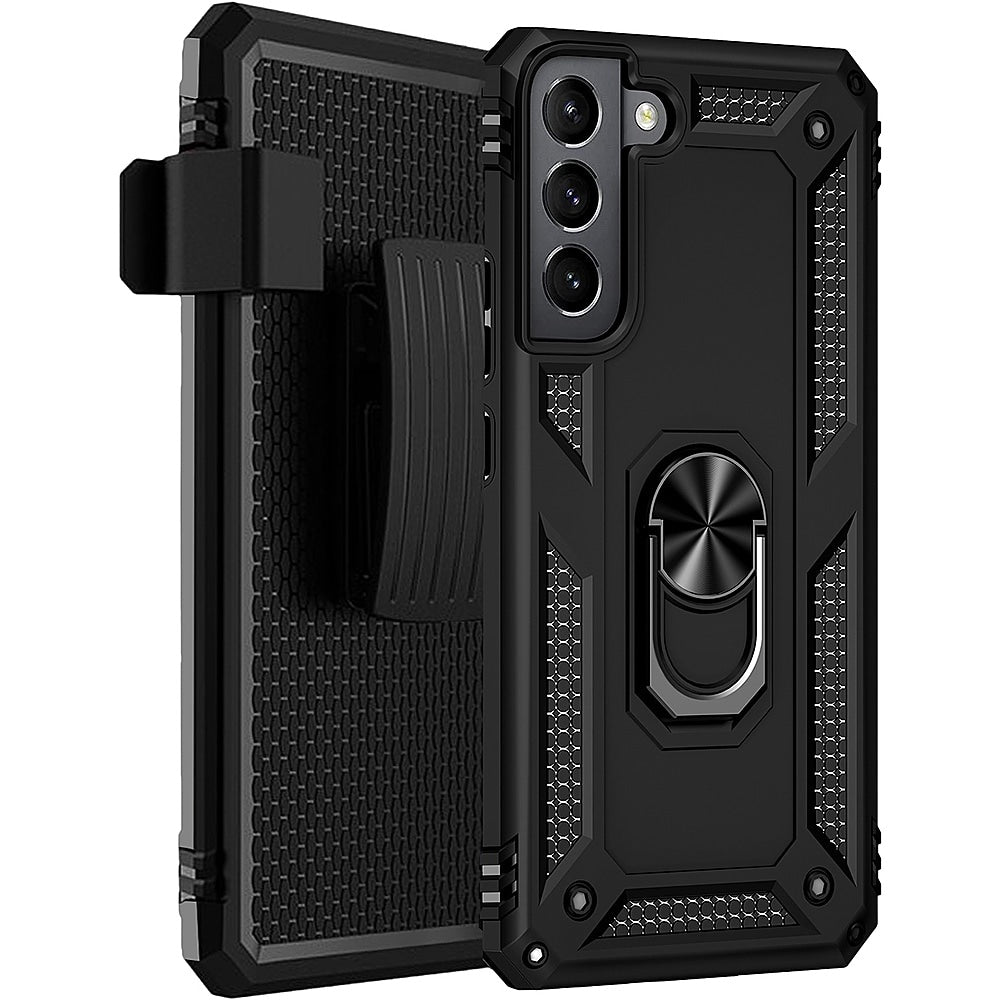 SaharaCase - Military Kickstand Series Case for Samsung Galaxy S22+ - Black_5