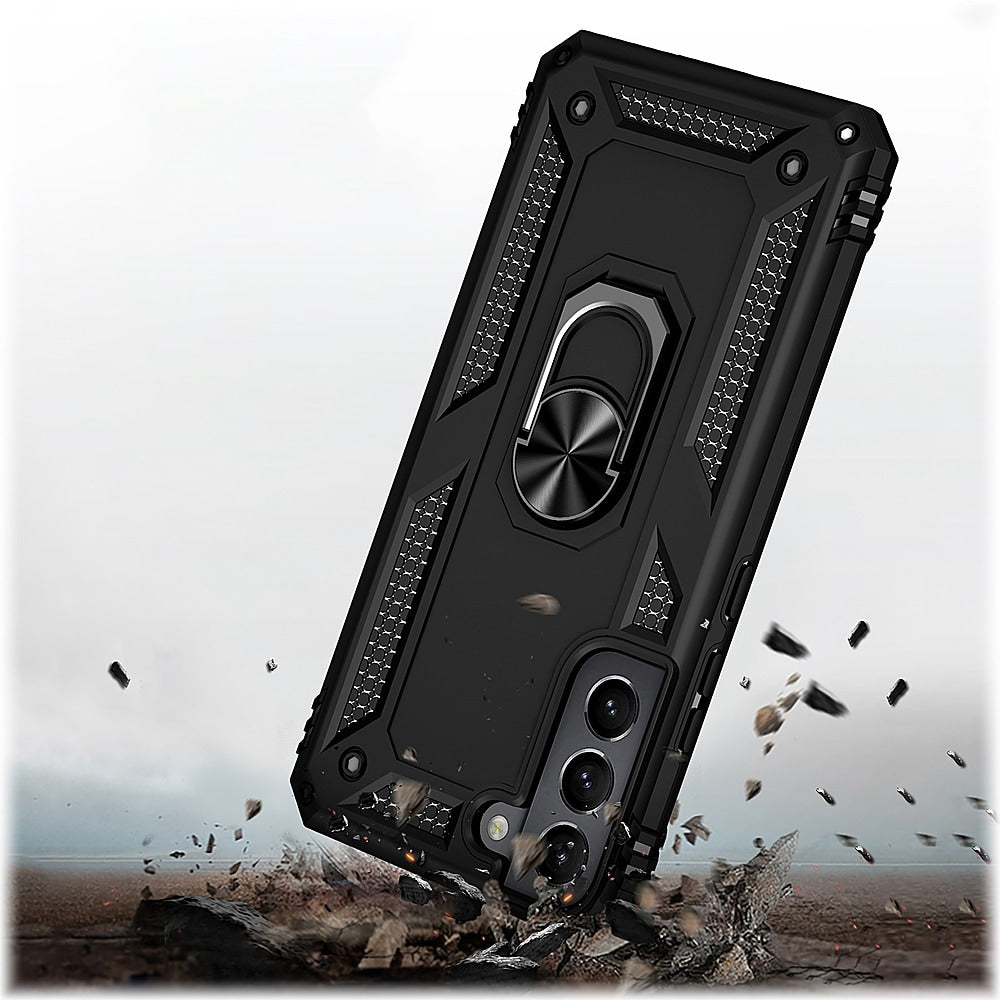 SaharaCase - Military Kickstand Series Case for Samsung Galaxy S22+ - Black_1