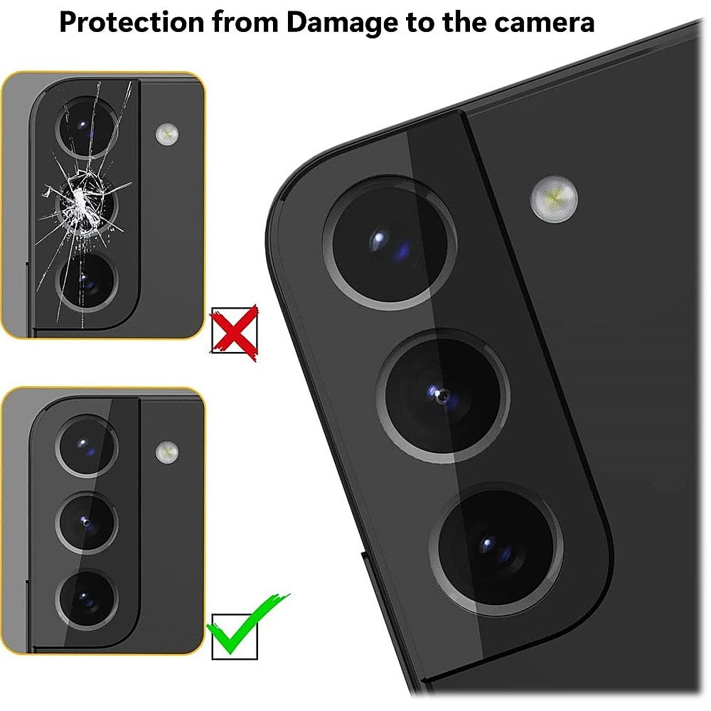 SaharaCase - ZeroDamage Camera Lens Protector for Samsung Galaxy S22+ (2-Pack) - Black_3