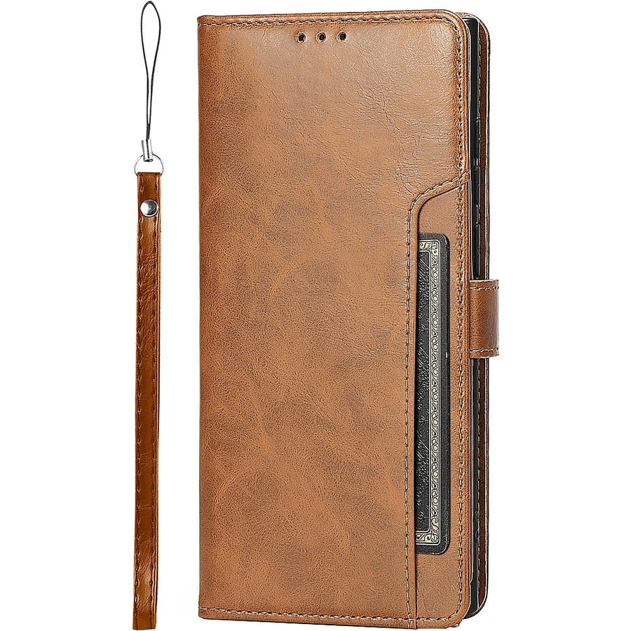 SaharaCase - Folio Wallet Case for Samsung Galaxy S22 Ultra - Brown_0