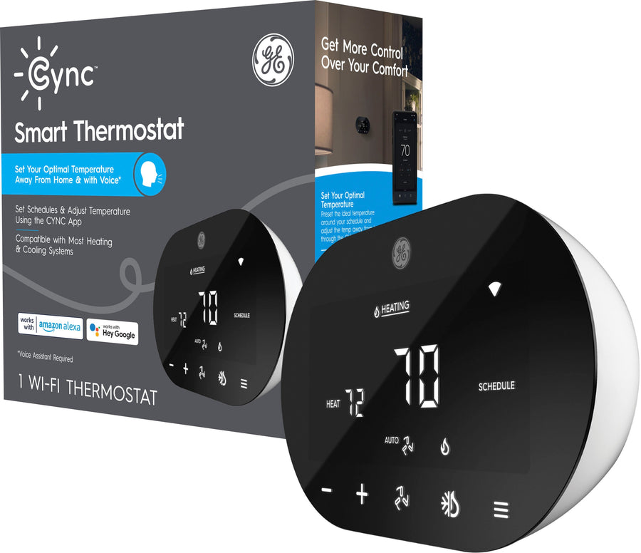 GE - CYNC Smart Programmable Thermostat - White_0