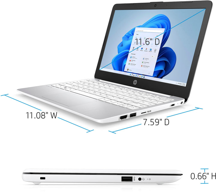 HP - Stream 11.6" Laptop - Intel Celeron - 4GB Memory - 64GB eMMC - Diamond White_9