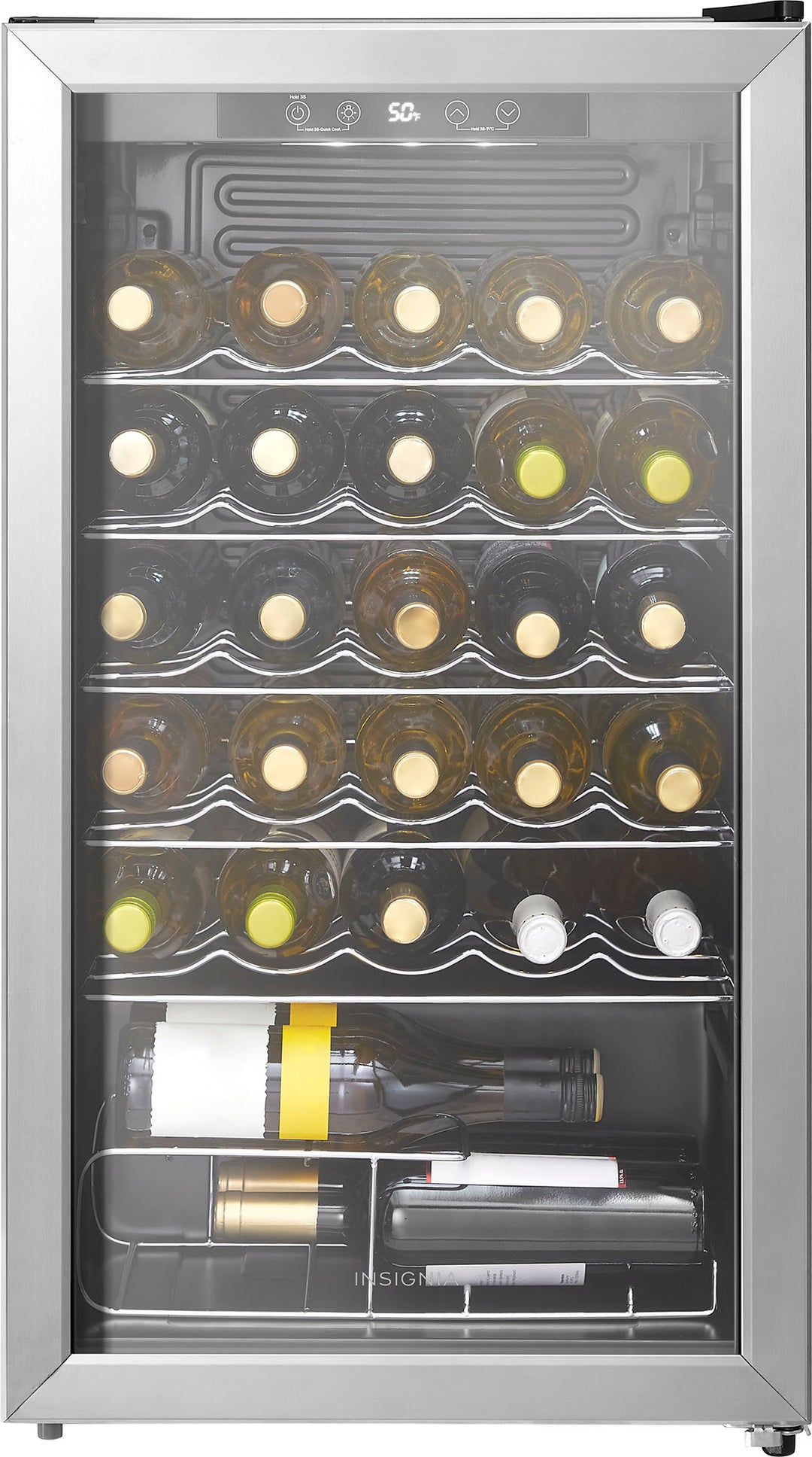 Insignia™ - 29-Bottle Wine Cooler - Stainless steel_6