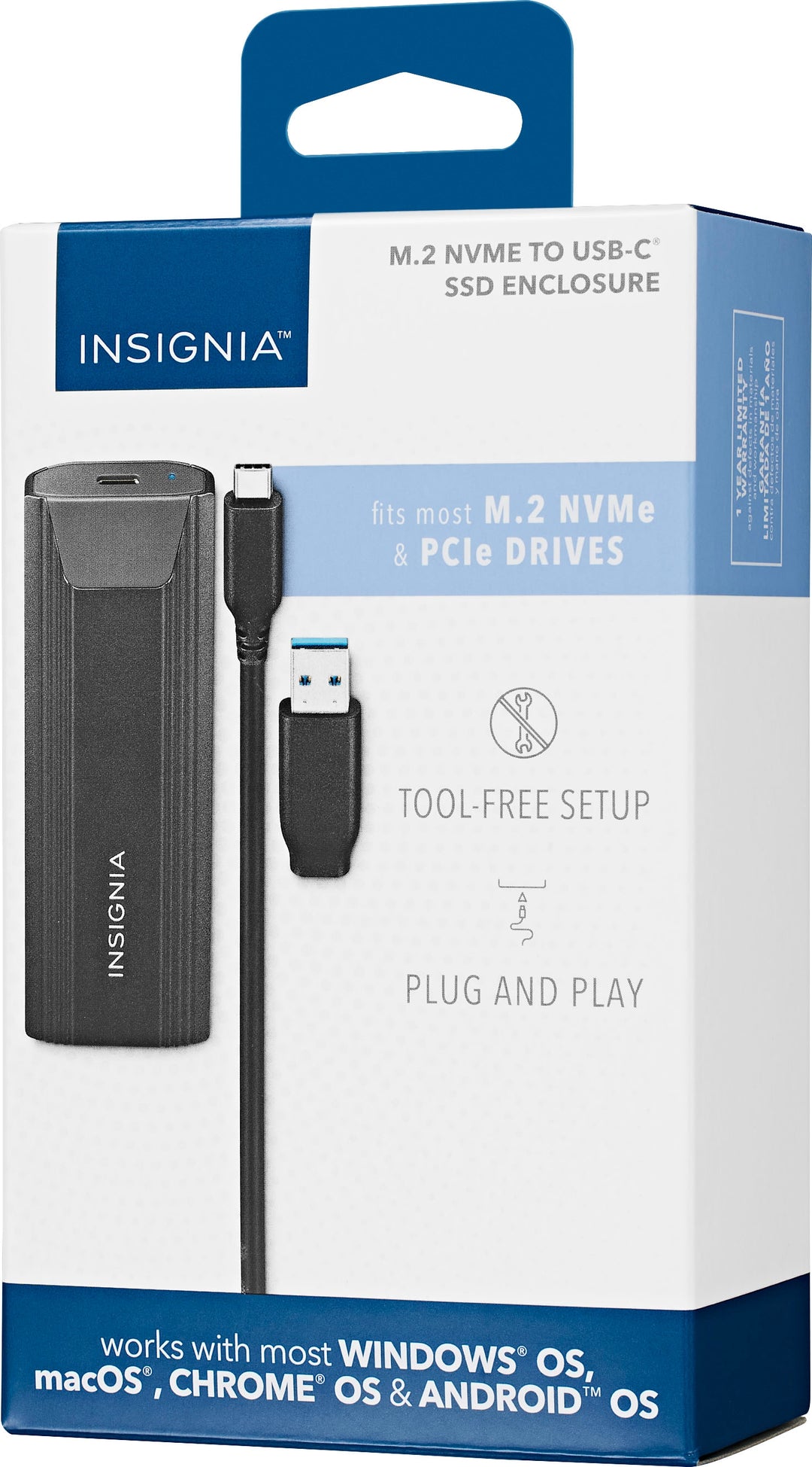 Insignia™ - M.2 NVMe to USB-C SSD Enclosure - Black_8