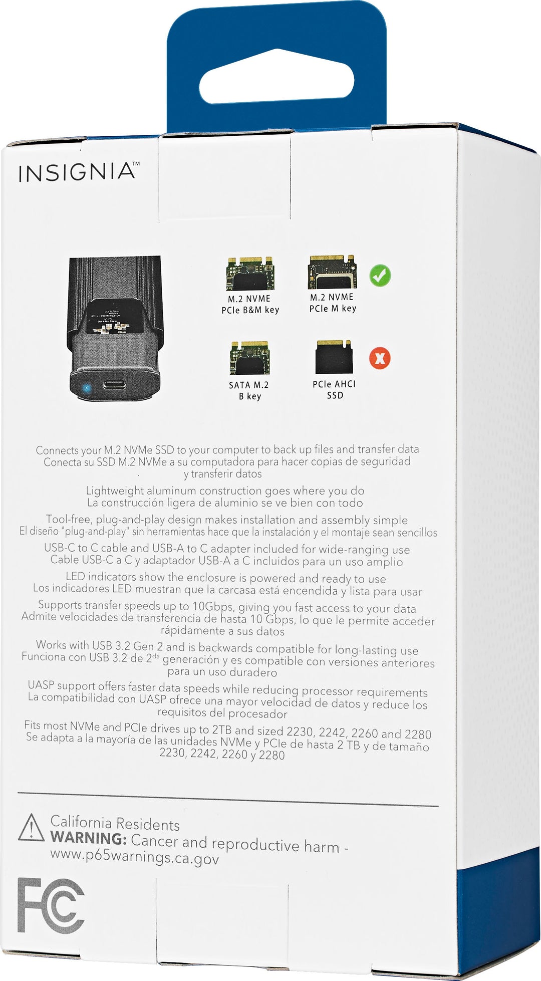 Insignia™ - M.2 NVMe to USB-C SSD Enclosure - Black_6