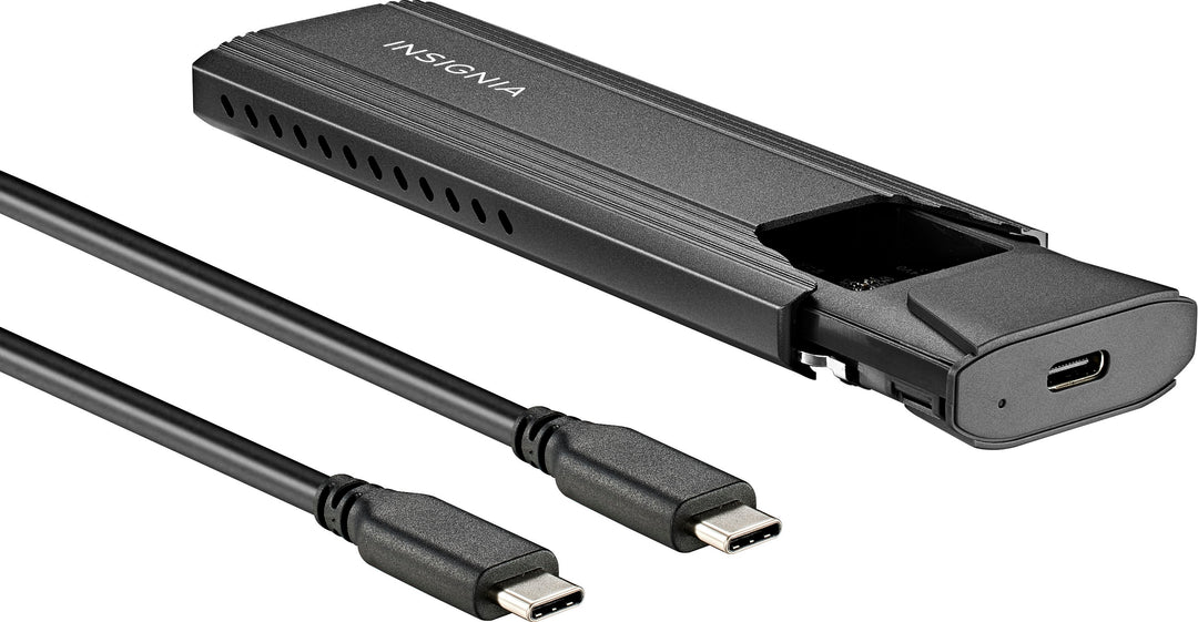 Insignia™ - M.2 NVMe to USB-C SSD Enclosure - Black_0