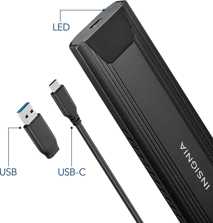 Insignia™ - M.2 NVMe to USB-C SSD Enclosure - Black_4