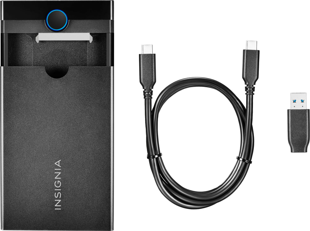 Insignia™ - 2.5" SATA to USB-C HDD Enclosure - Black_1