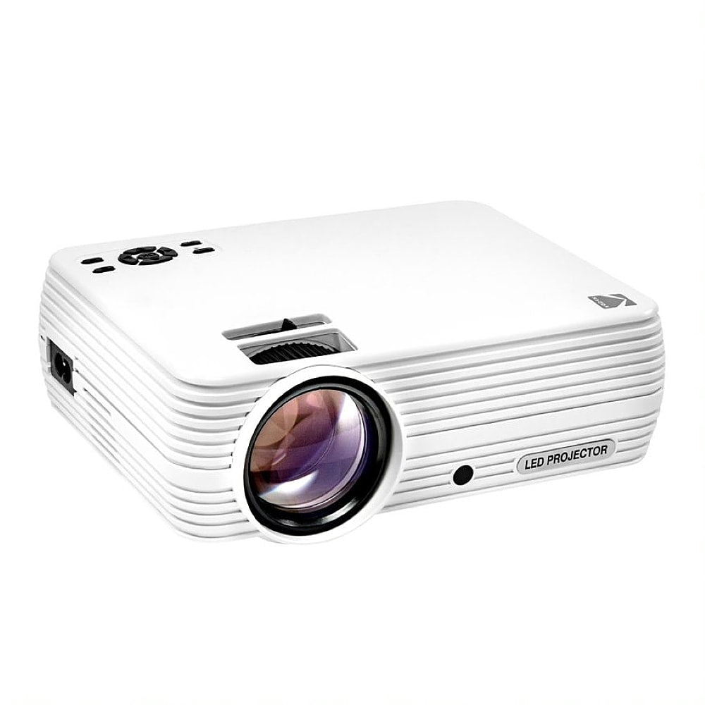 Kodak - FLIK X4 Home Projector, 4.0 LCD Portable Small Home Theater System w/1080p Compatibility & Bright Lumen LED Lamp - White_1
