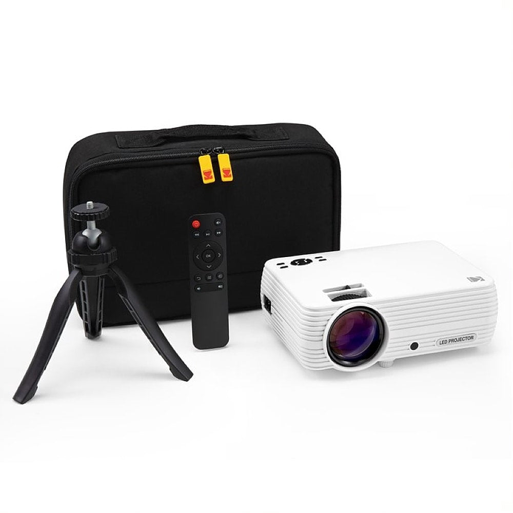 Kodak - FLIK X7 Home Projector, 720p Portable Small Home Theater System w/1080p Compatibility & Bright Lumen LED Lamp - White_2