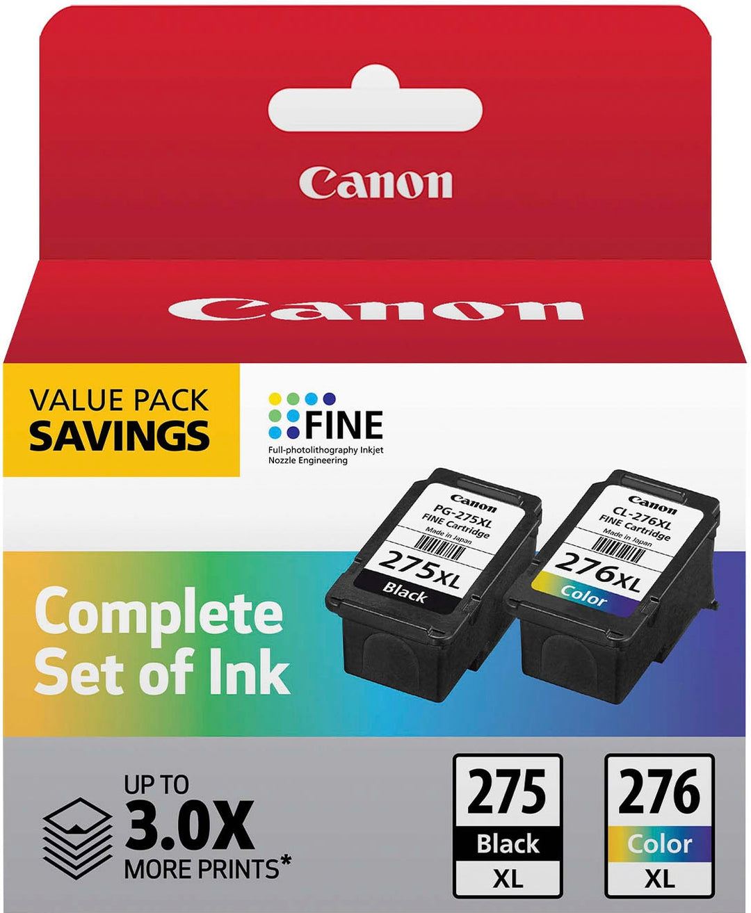 Canon - PG 275XL & CL276XL Value Pack High Yield Ink Cartridges - Black & Multicolor_0