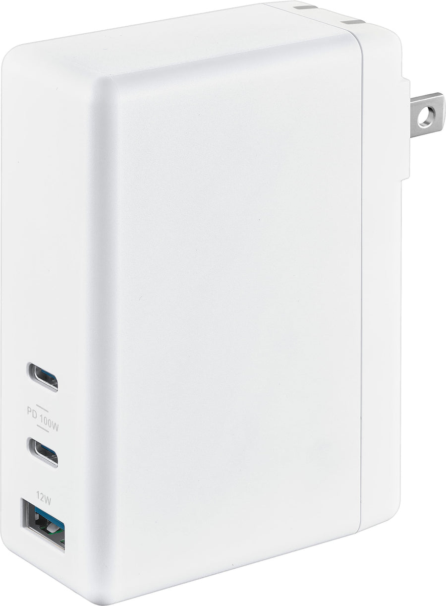 Insignia™ - 112W Wall Charger with 2 USB-C and 1 USB Port - White_0
