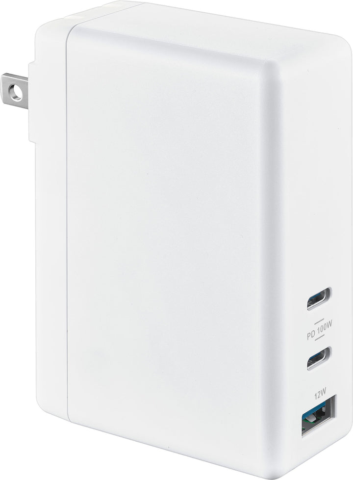 Insignia™ - 112W Wall Charger with 2 USB-C and 1 USB Port - White_3
