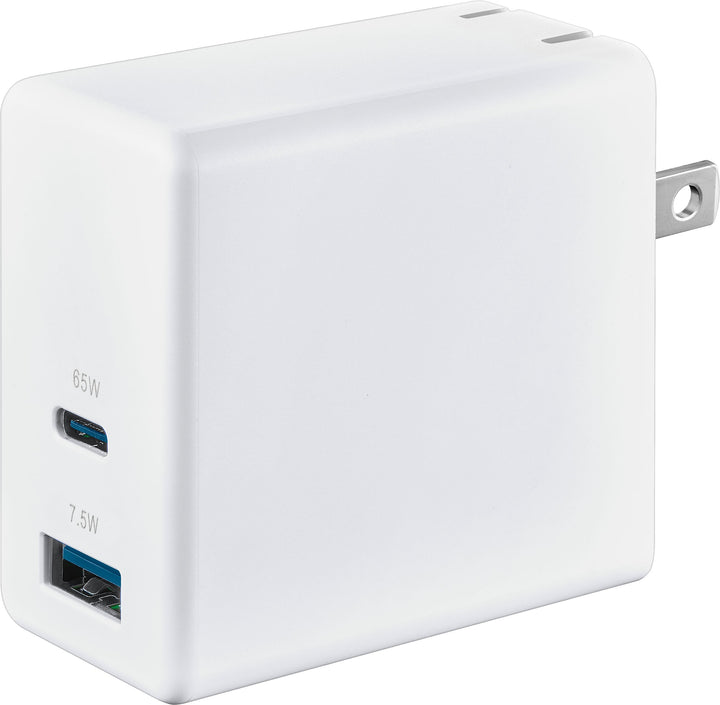Insignia™ - 72.5W 2-Port USB-C/USB Wall Charger - White_0