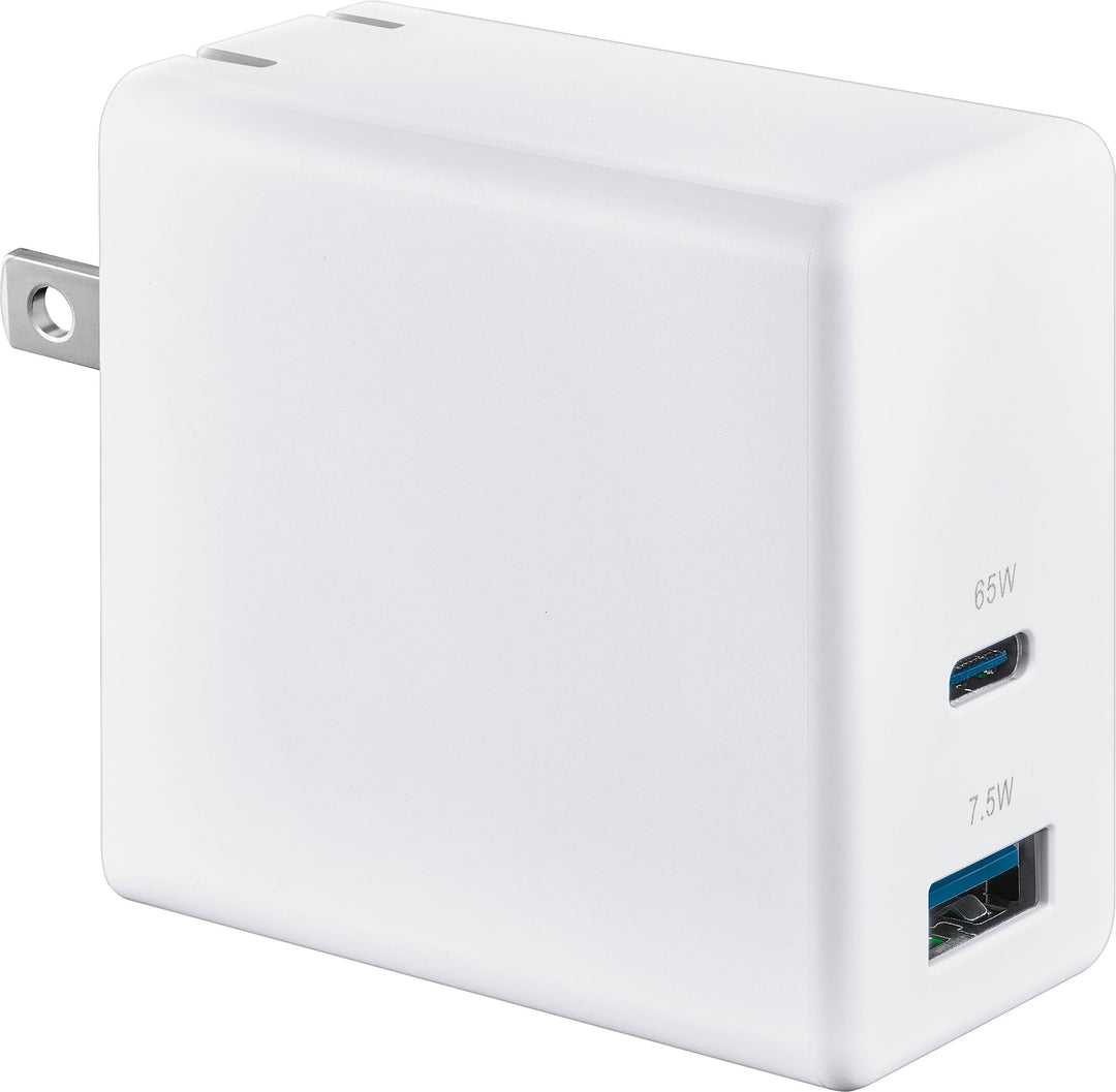 Insignia™ - 72.5W 2-Port USB-C/USB Wall Charger - White_4