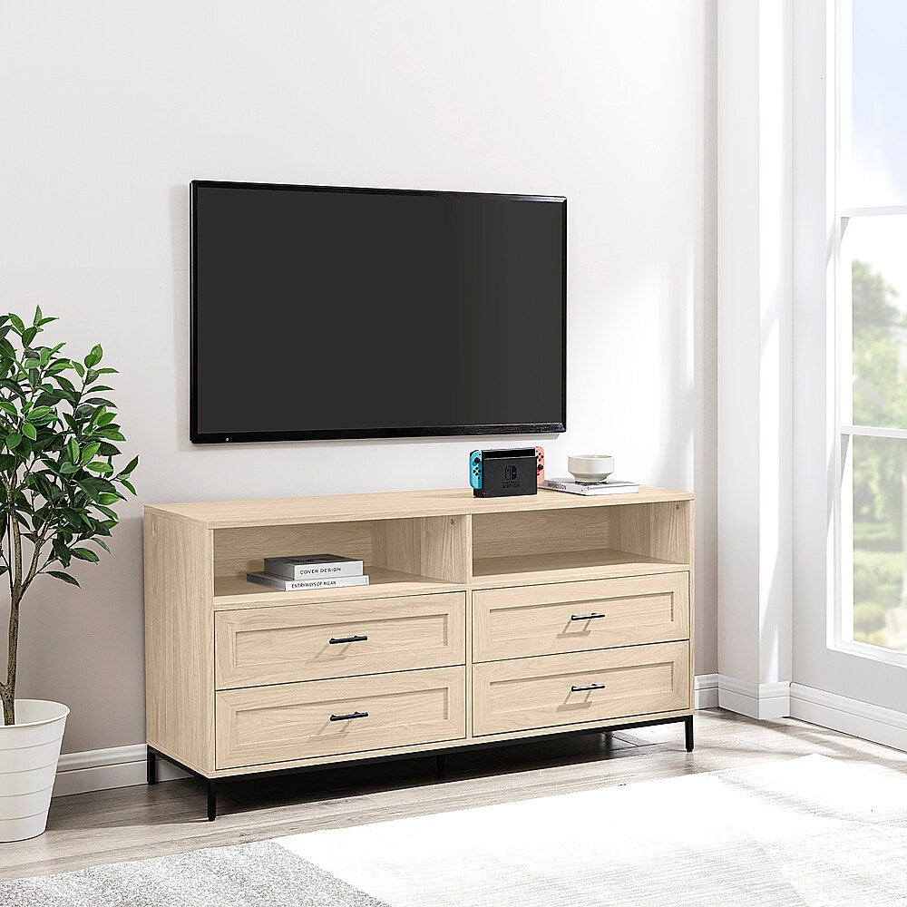 Walker Edison - Contemporary 4-Drawer TV Stand for Most TVs up to 60” - Birch_3